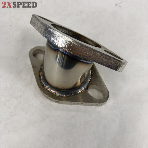 2" to 2" 45degree 2 Bolt Flange Exhaust Muffler Pipe Flange Mild Steel