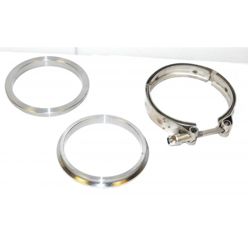 4" V band VBand Clamp Flange Turbo Exhaust catalytic converter SS