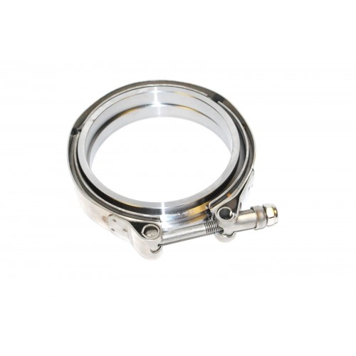 Exhaust Muffler Downpipe Piping Cat 3.5" V Band Kit 2 CNC Flanges