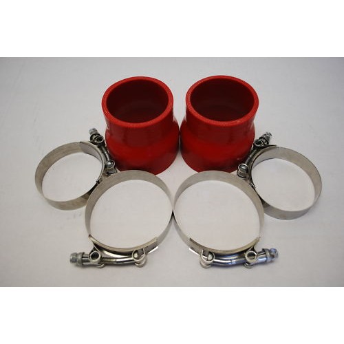 Silicone hose 2.5"3" straight COUPLER red+clamps