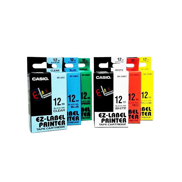 Casio EZ Label Printer Tape Cartridge 12mm XR12