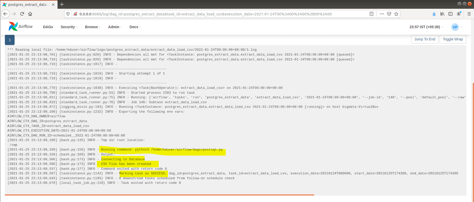 Airflow csv to postgres Airflow save file locally Projectpro