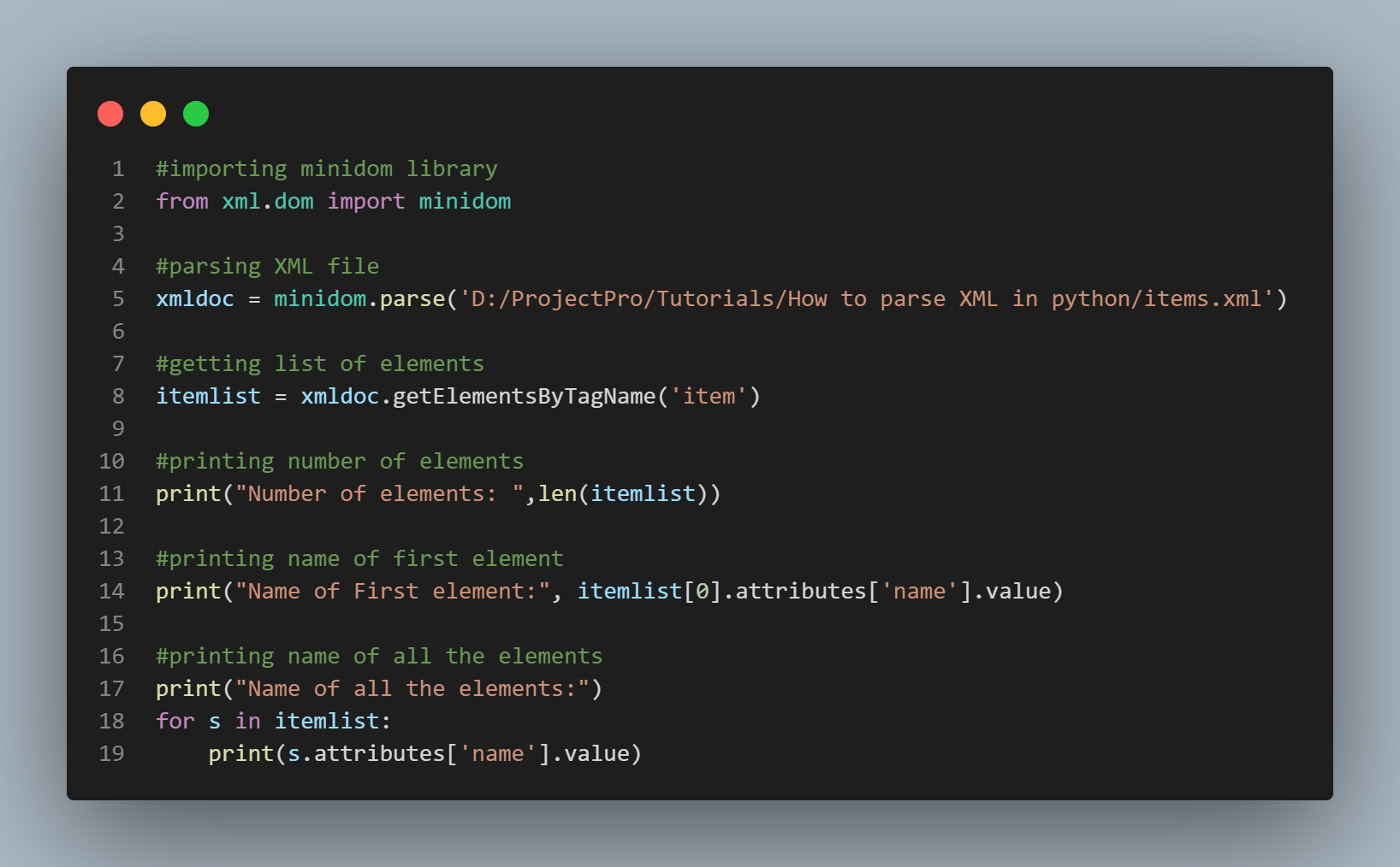 Python parse xml Parse xml python Projectpro