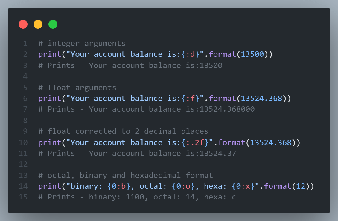 How to use format function in Python?