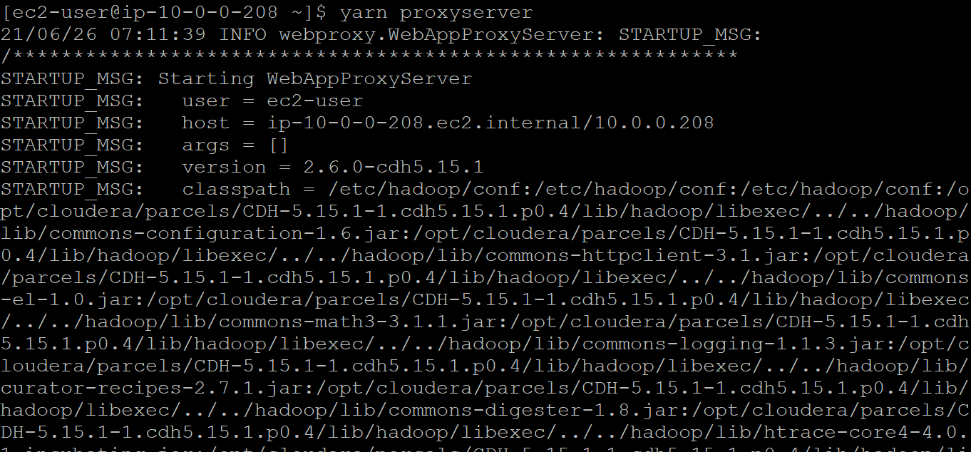 YARN command proxyserver and YARN command resourcemanager