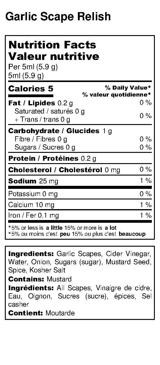 Garlic Scape Relish Shop DFC BBQ