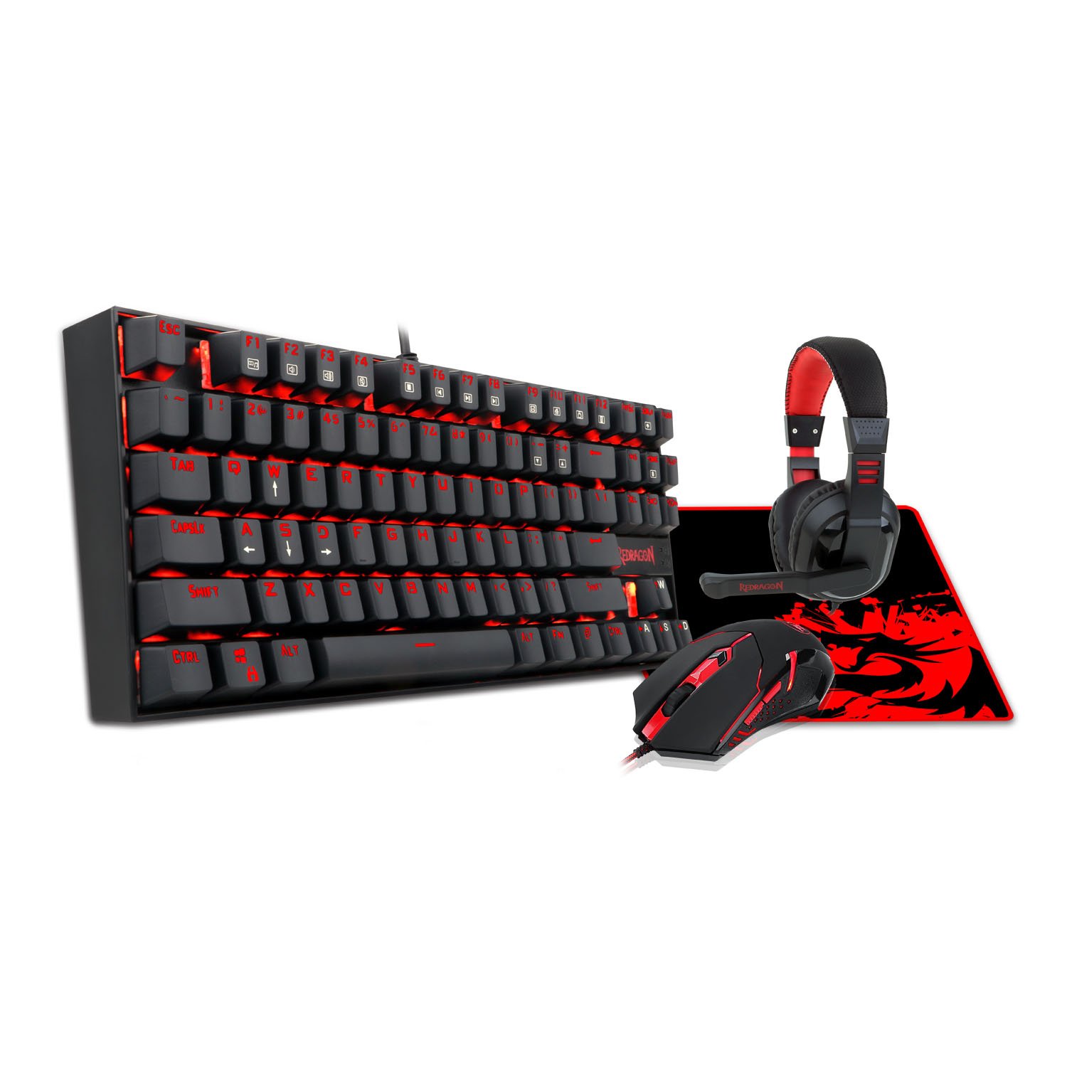 REDRAGON K552BB GAMING COMBO ESSENTIALS KUMARA TKL MECHANICAL