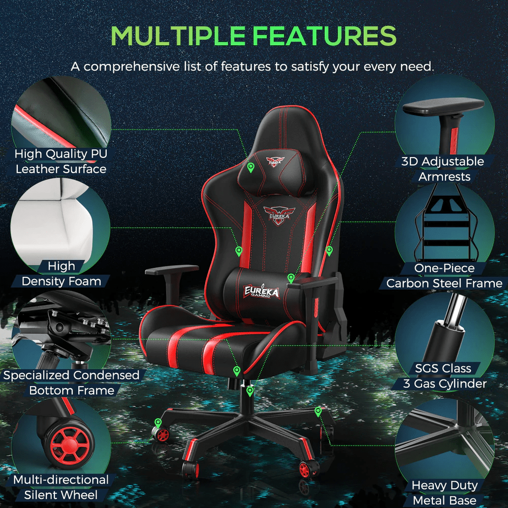 50 OFF PROMO! EUREKA GC04 HOME OFFICE / ESPORTS GAMING CHAIR