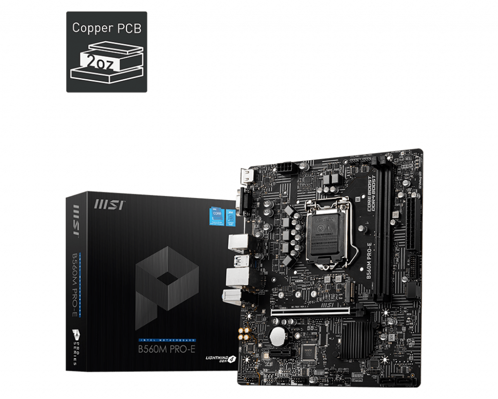 MSI B560M PROE 10TH / 11TH GEN MOTHERBOARD PCIE 4.0 PCIE STEEL ARMOR DFESTORE