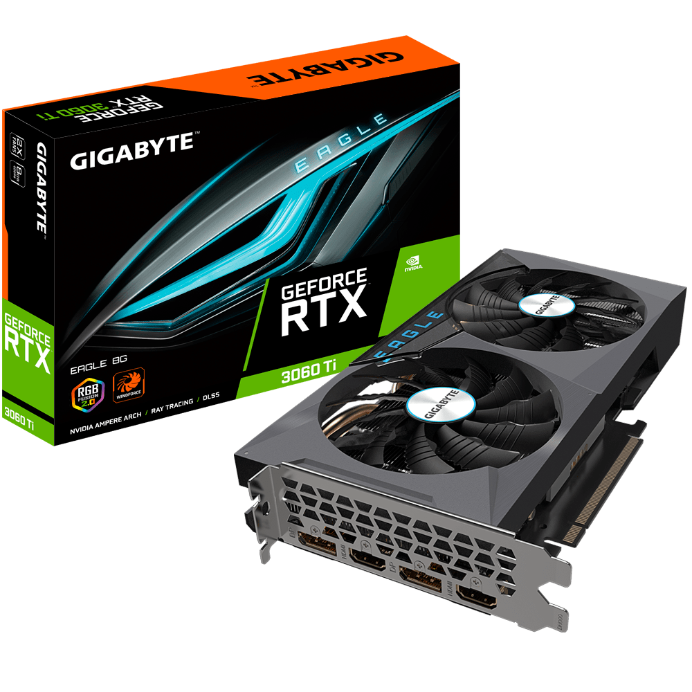 GIGABYTE RTX 3060TI EAGLE 8GB GDDR6 256BIT GRAPHICS CARD LHR EDITION