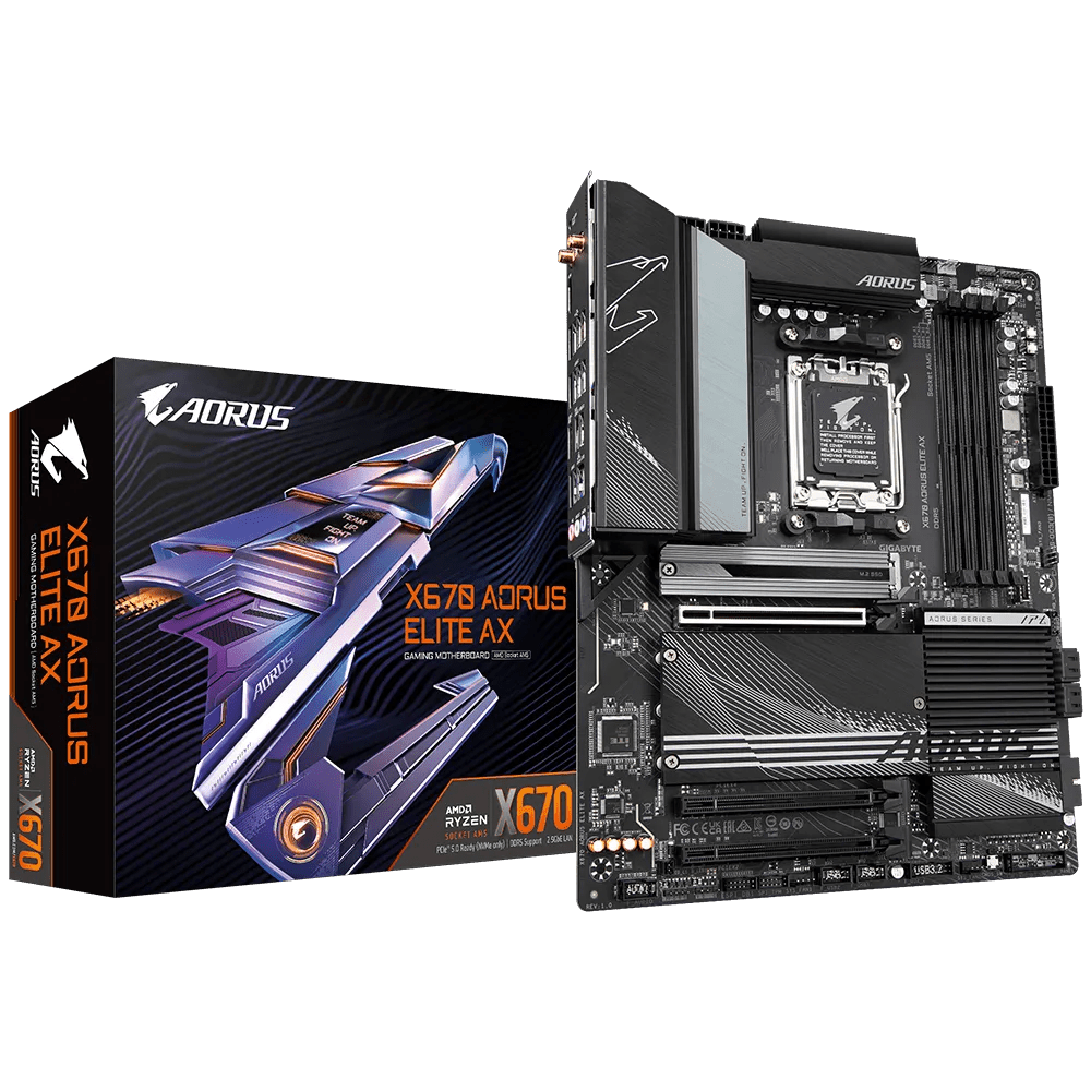 GIGABYTE X670 AORUS ELITE AX AM5 MOTHERBOARD TWIN 16+2+2 DIGITAL VRM