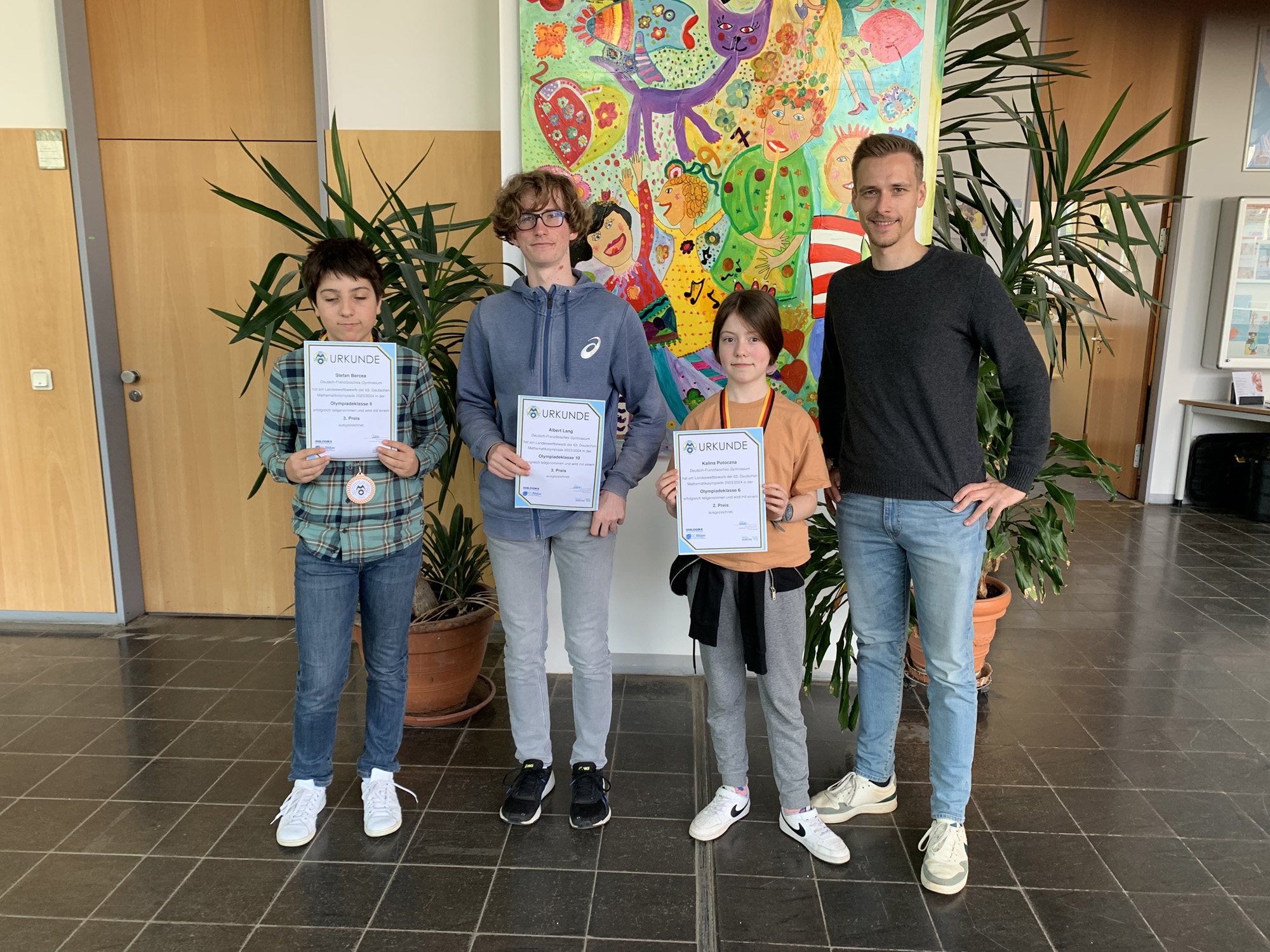 DFGSchüler erfolgreich bei MathematikOlympiade Deutsch