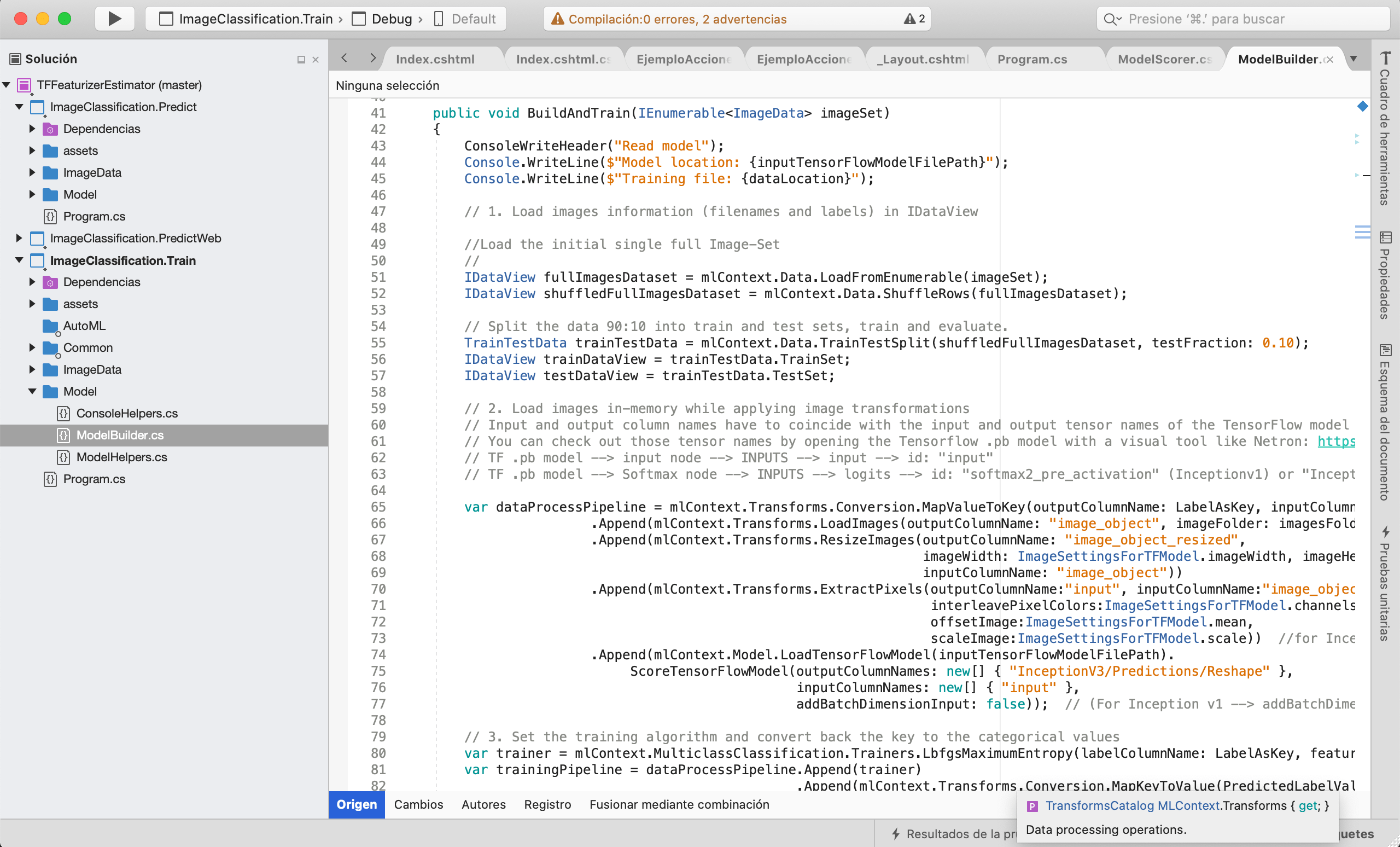 Machine Learning Visual Studio Marketplace
