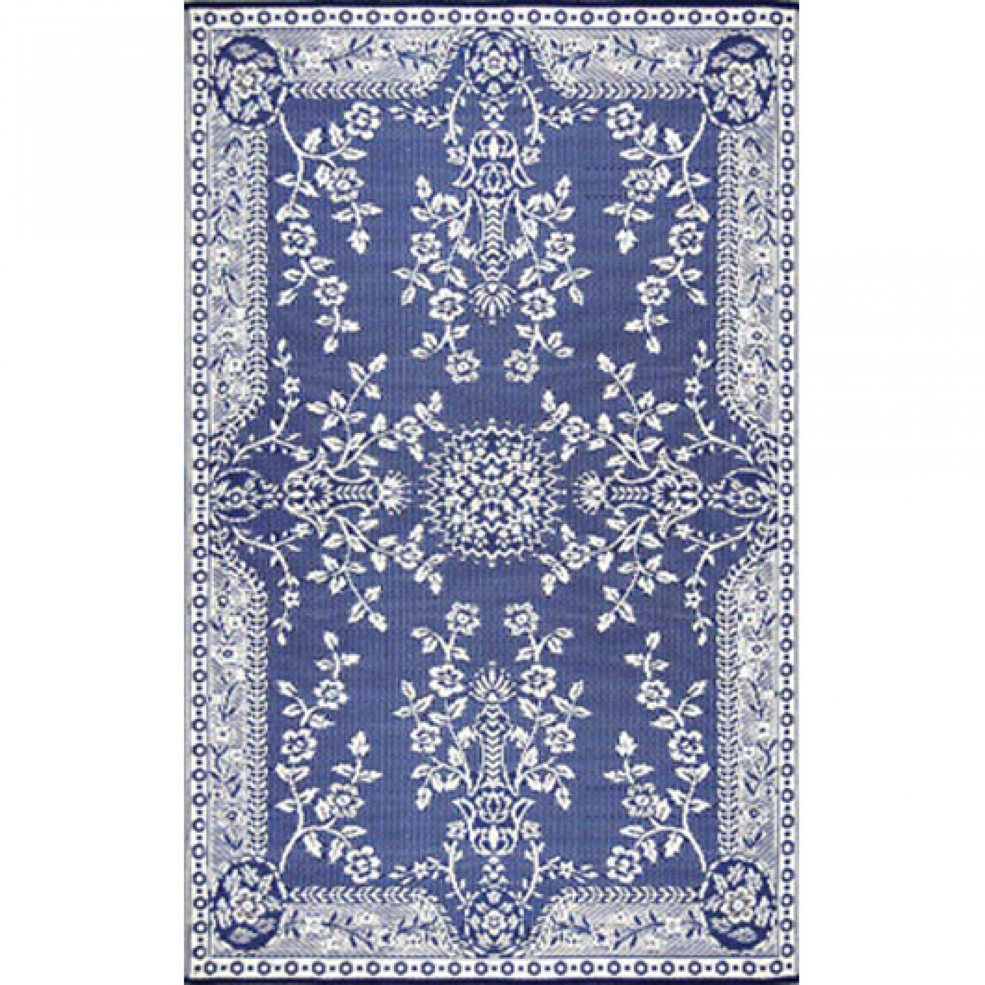 Mad Mats Oriental Garland Dark Blue 6x9 SKU FMOGA69DB