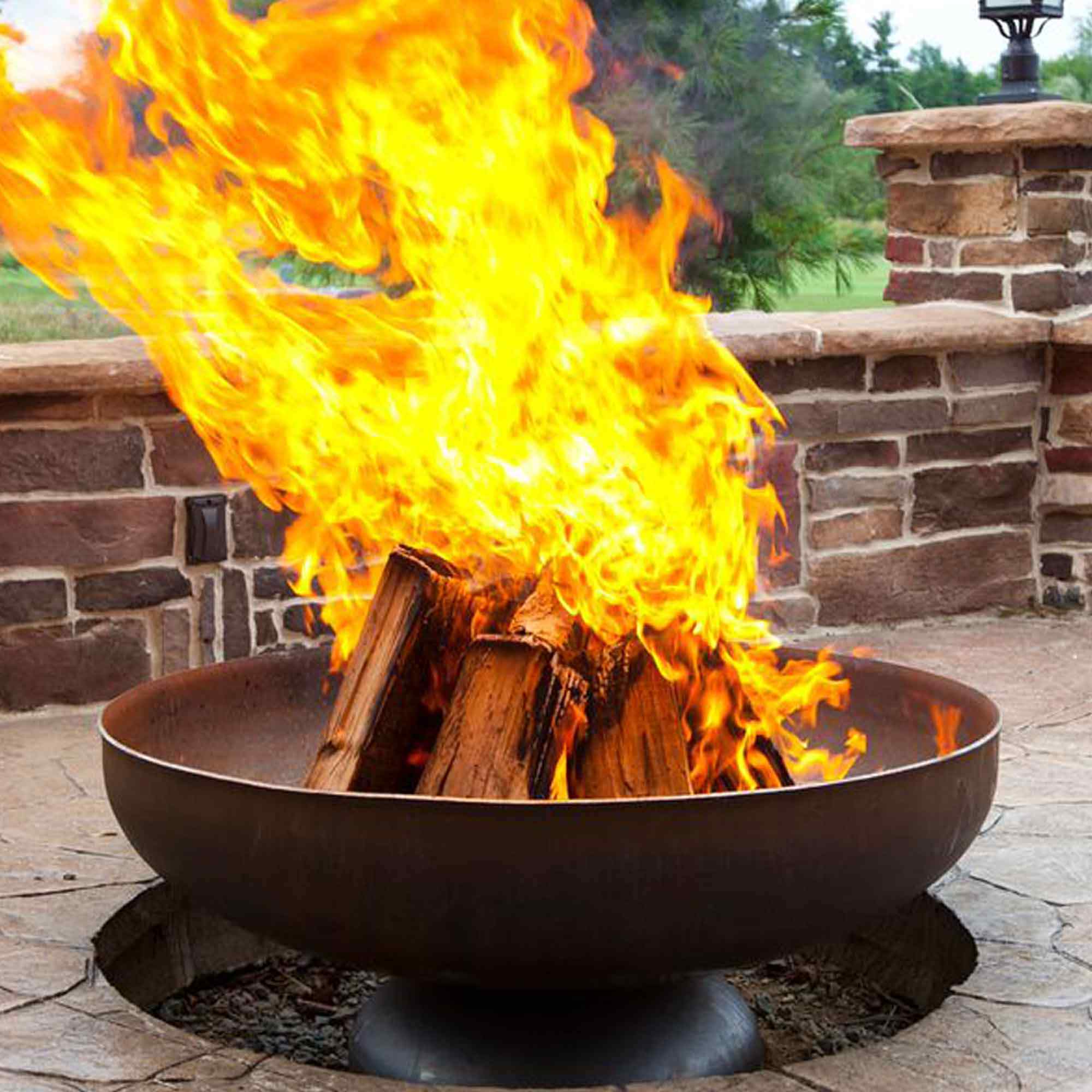 Ohio Flame Patriot Fire Pit with Natural Steel Finish, available in 5