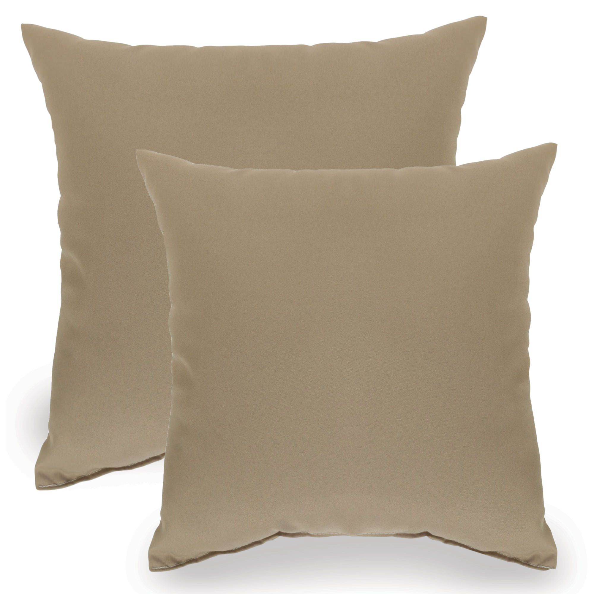 Tan Indoor/Outdoor Throw Pillow Set of TwoEssentials by DFO