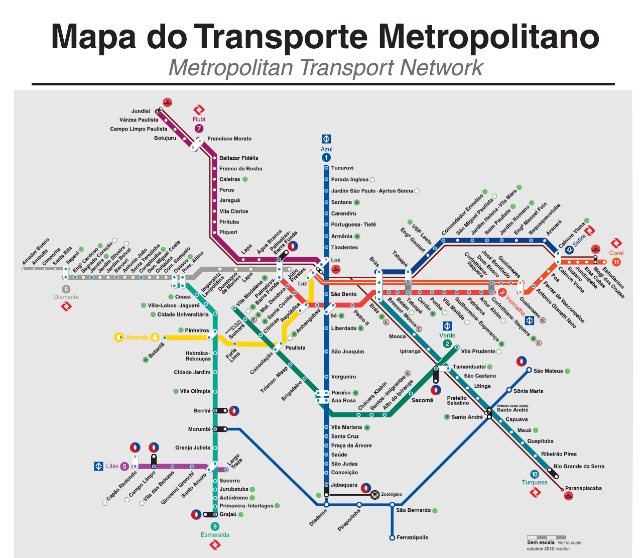 Mapa do metro sp, e mapa da cptm Df Projetos