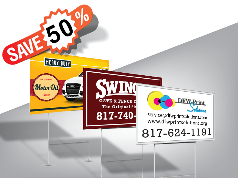 Yard Sign Printing DFW Print Solutions