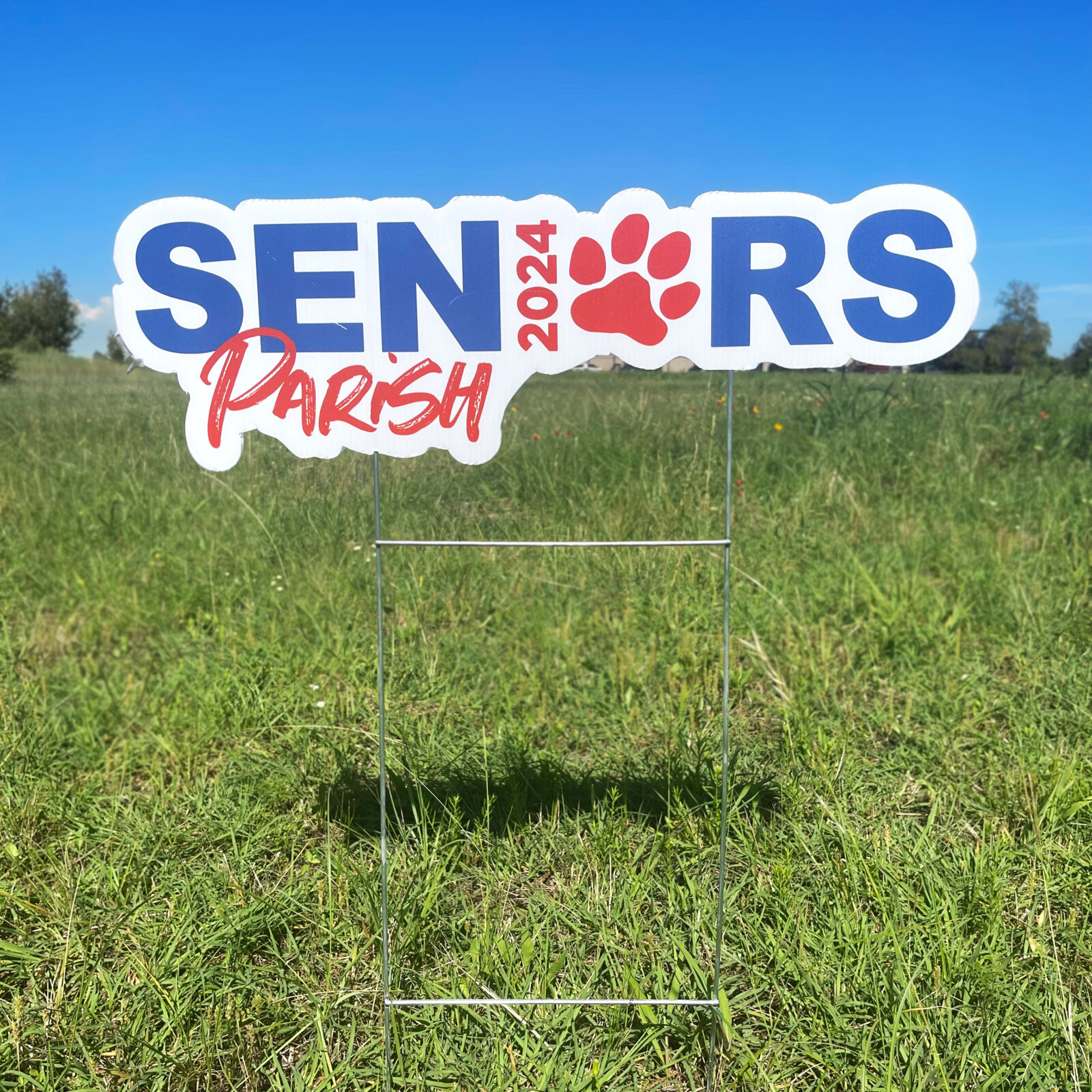 Custom Shape Yard Signs with H Stakes DFW Stickers