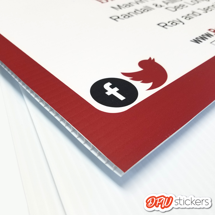 18" x 24" Yard Signs with H Stakes DFW Stickers