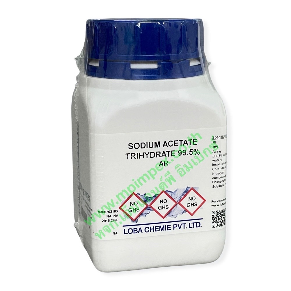 Loba Chemie™ SODIUM ACETATE TRIHYDRATE 99.5, 500 กรัม / 1 กิโลกรัม M