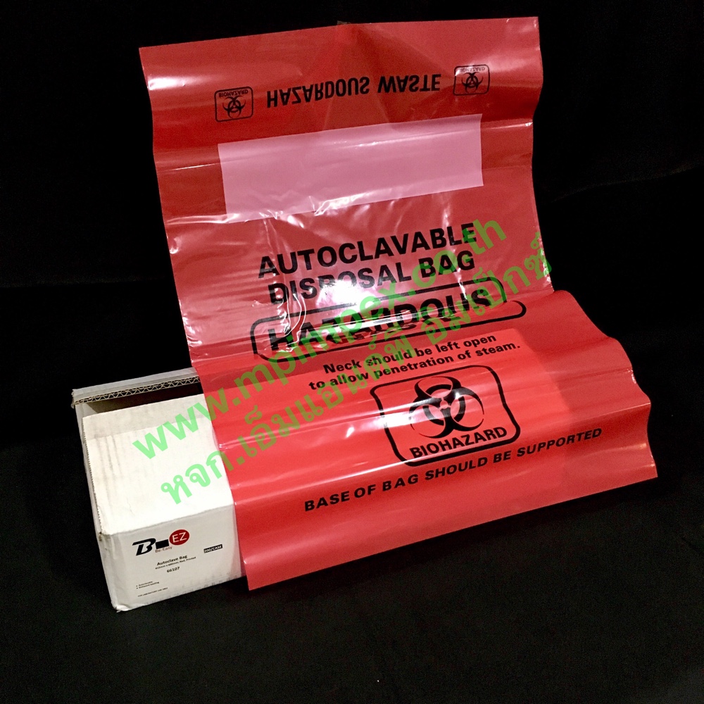 BEZ™ ถุงเก็บขยะอันตราย'ไซส์กลาง' (Autoclave Bag Size M), 415x600 มม.