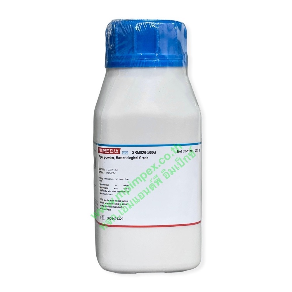 Himedia™ AGAR POWDER, BACTERIOLOGICAL GRADE, 500 กรัม M&P IMPEX นำเข้าและจำหน่ายอุปกรณ์