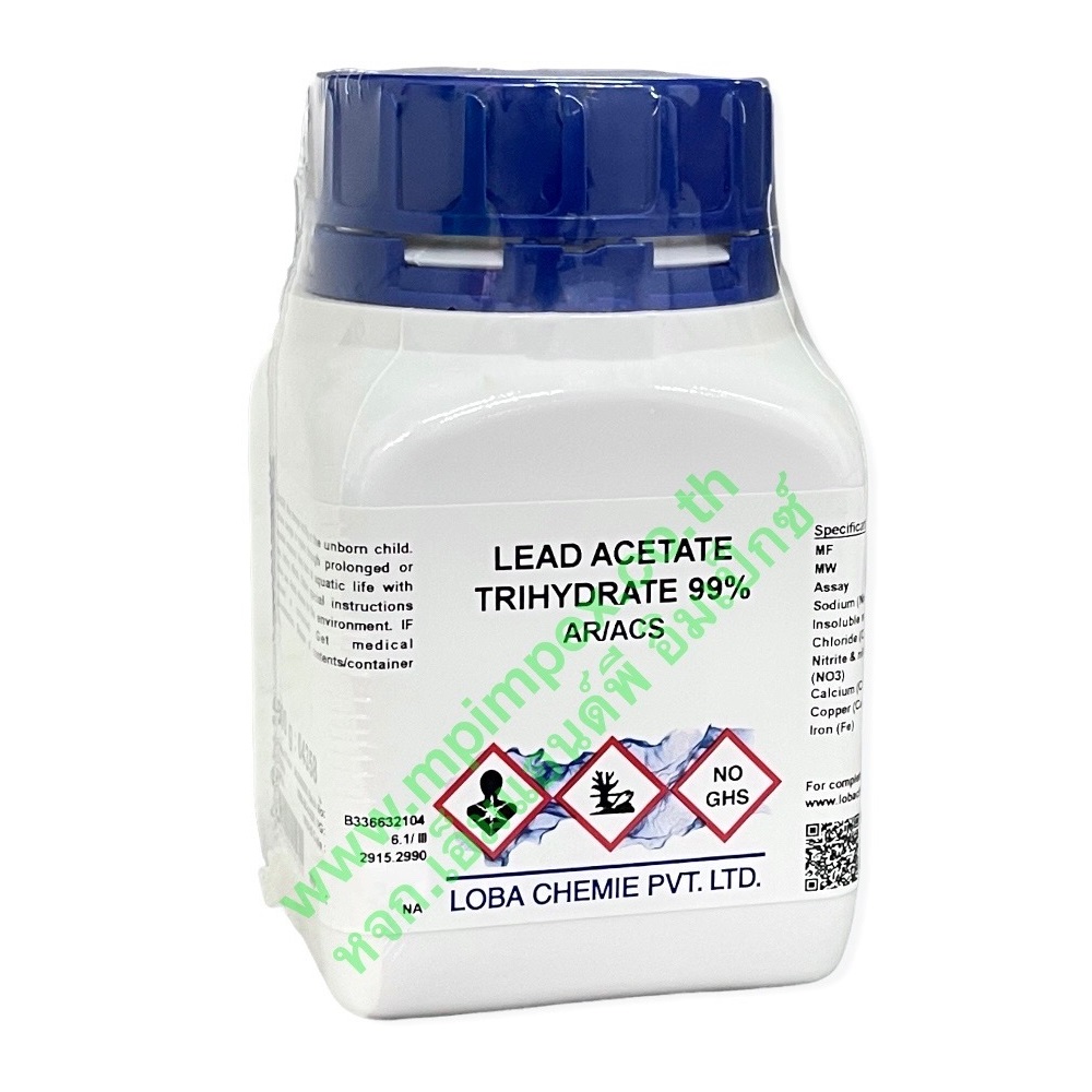 Loba Chemie™ LEAD ACETATE TRIHYDRATE 99, 500 กรัม M&P IMPEX นำเข้าและจำหน่ายอุปกรณ์