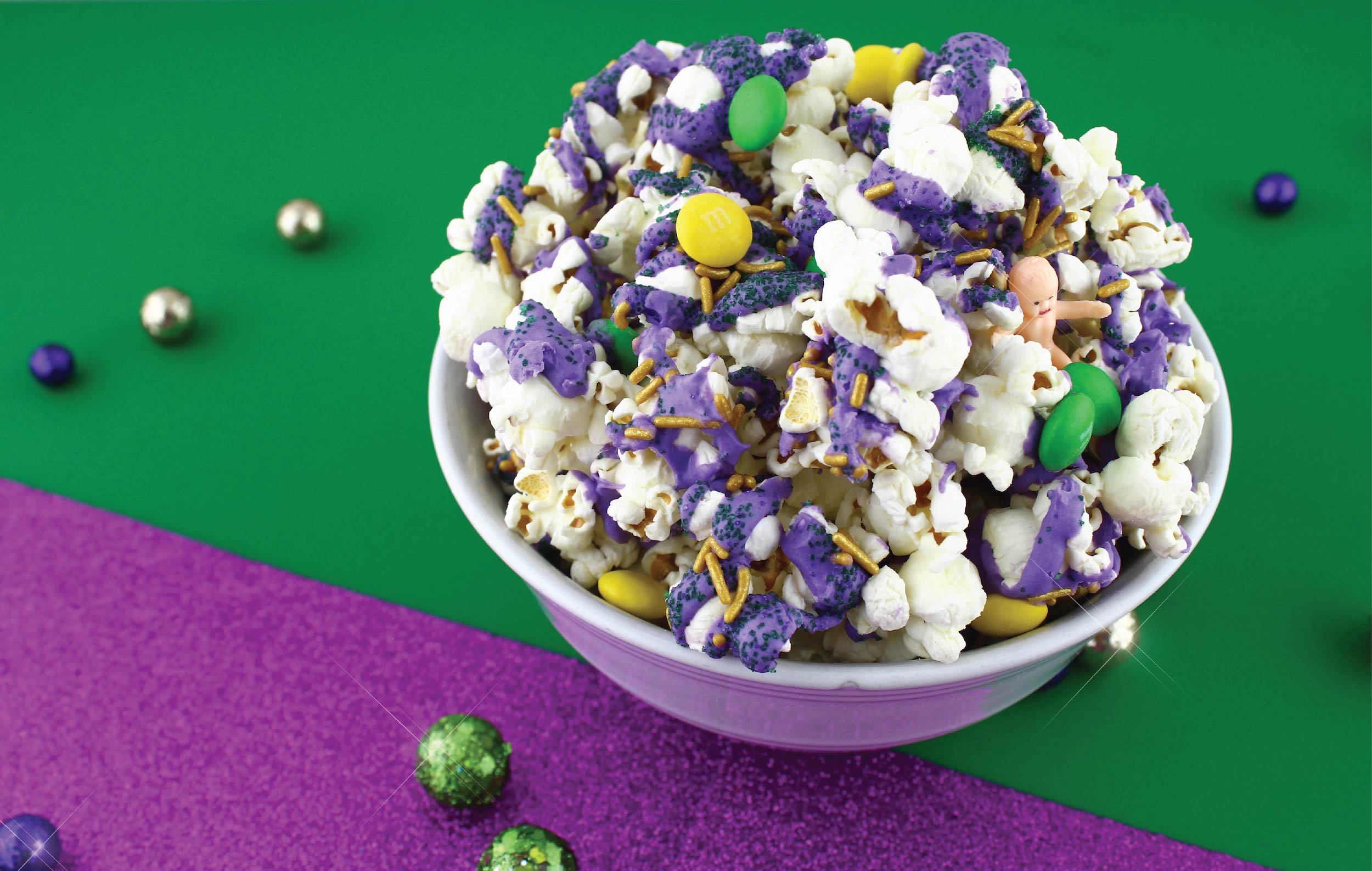 King Cake Popcorn DIYDG