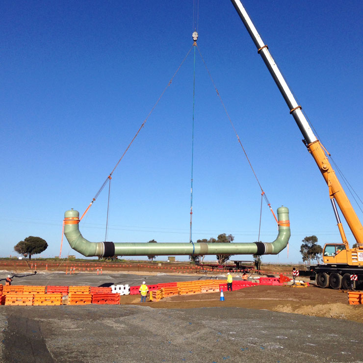 Werribee Western Treatment Plant, Fibreglass Fabrication Derek Gee