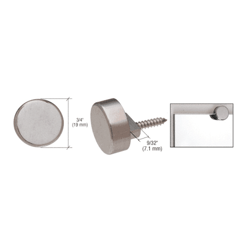 Brushed Nickel 5/8" Wide Mirror Clip Set Dulles Glass and Mirror