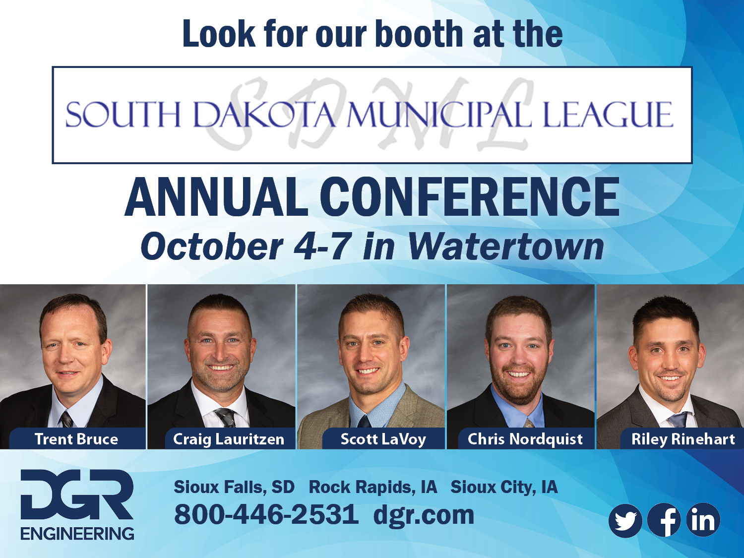 South Dakota Municipal League Annual Conference October 47 DGR