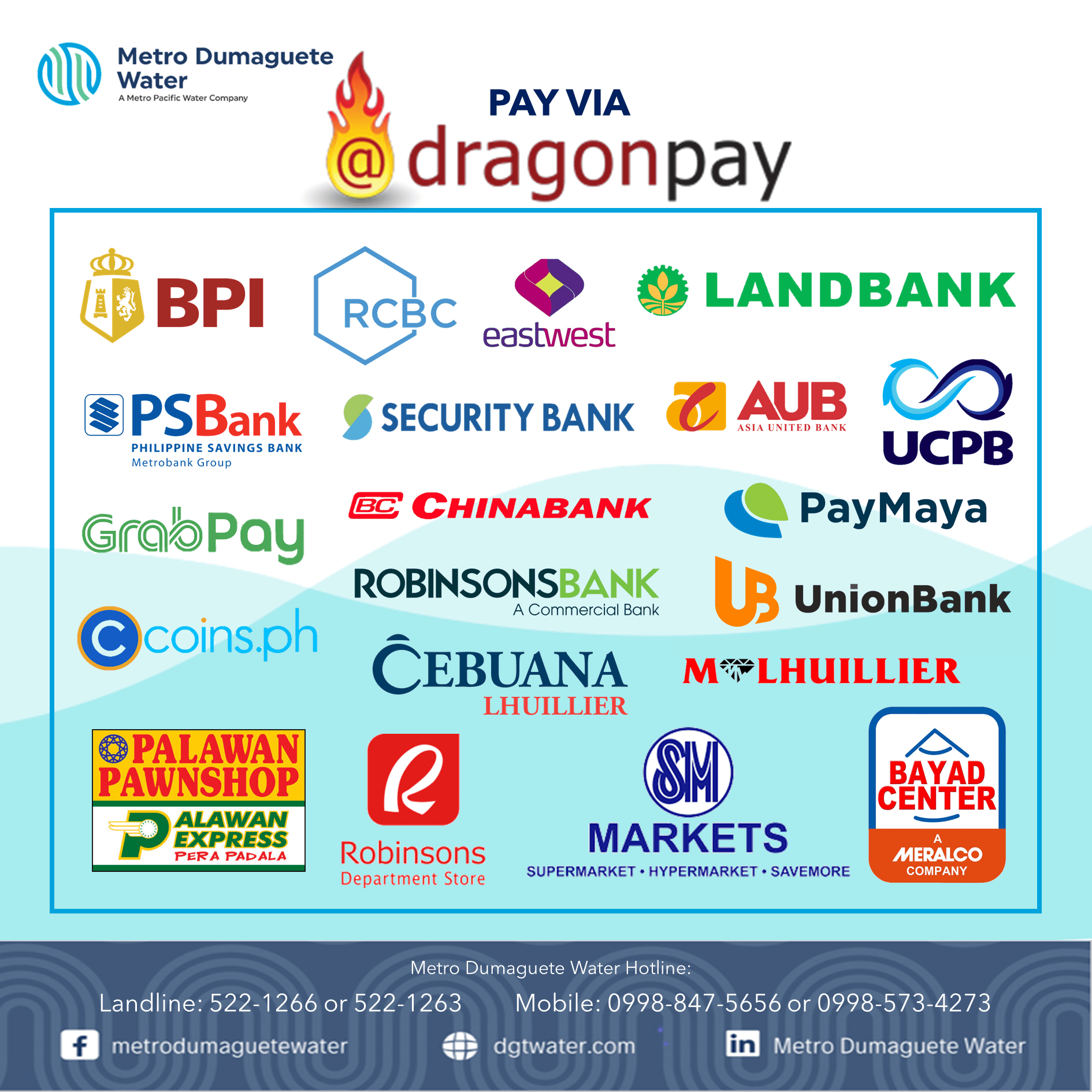 Payment Centers Metro Dumaguete Water