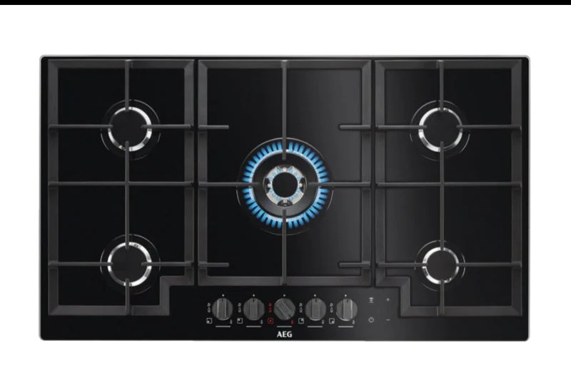 AEG 90Cm Gas On Glass Hob HKB95540NB Buy Now