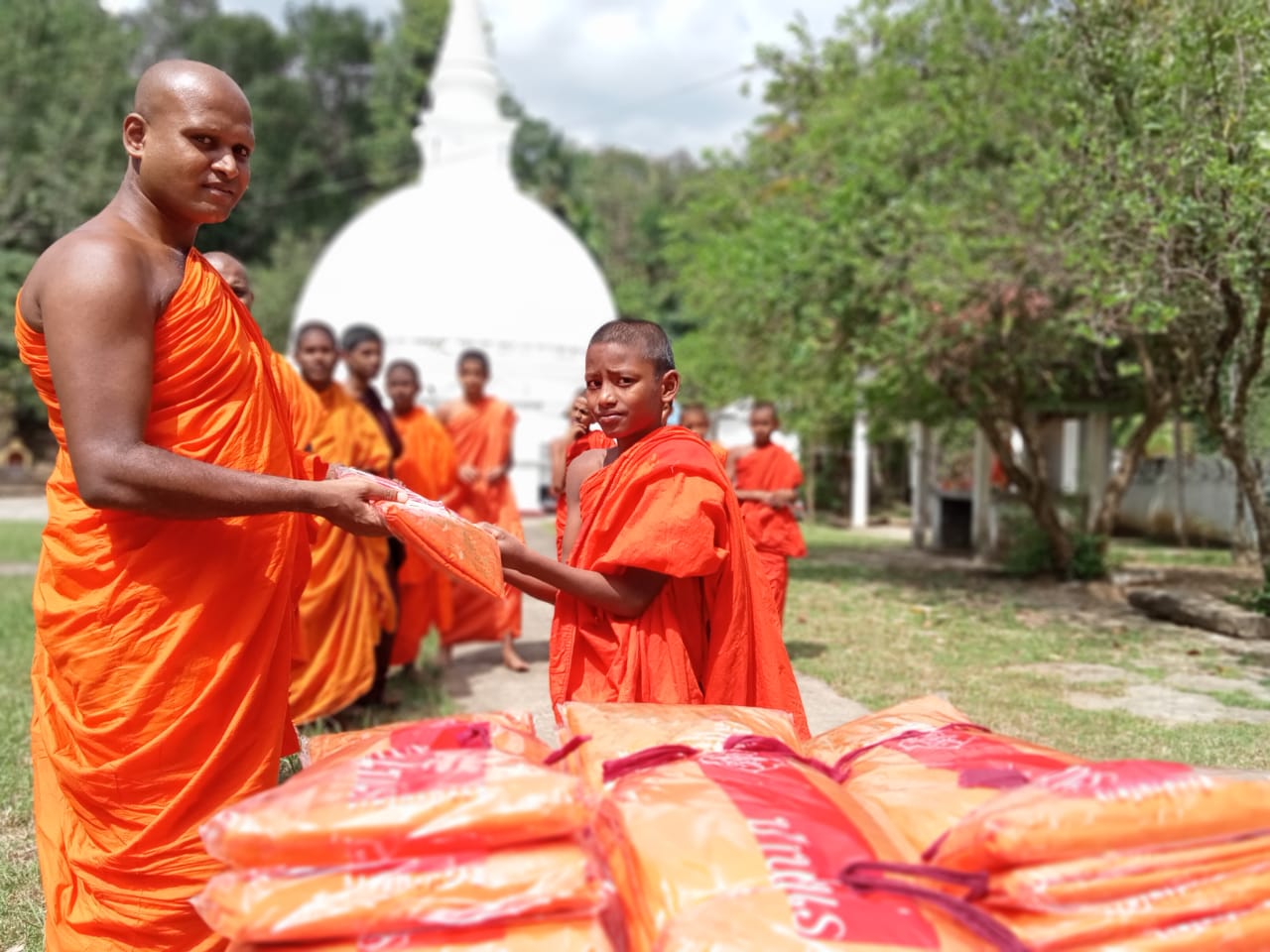 Gallery Robe Donations at Monk Training Centers in Sri Lanka