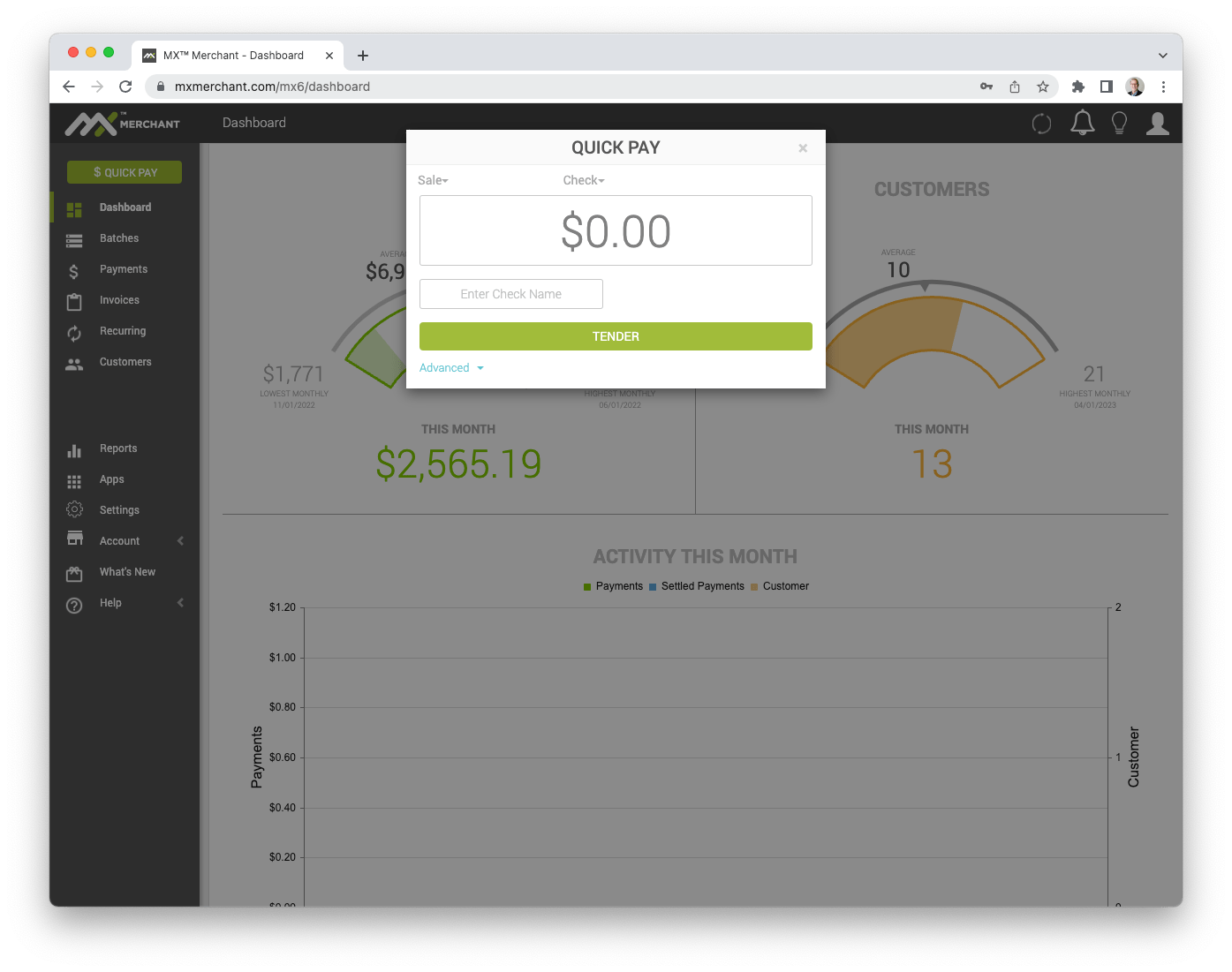 MX Merchant QuickPay Dharma Merchant Services