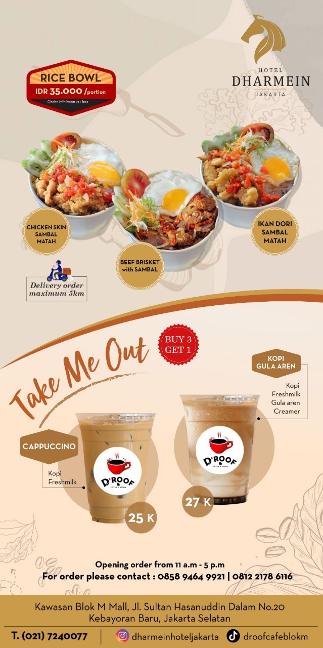 Promo Food & Beverage Hotel Dharmein Blok M Jakarta