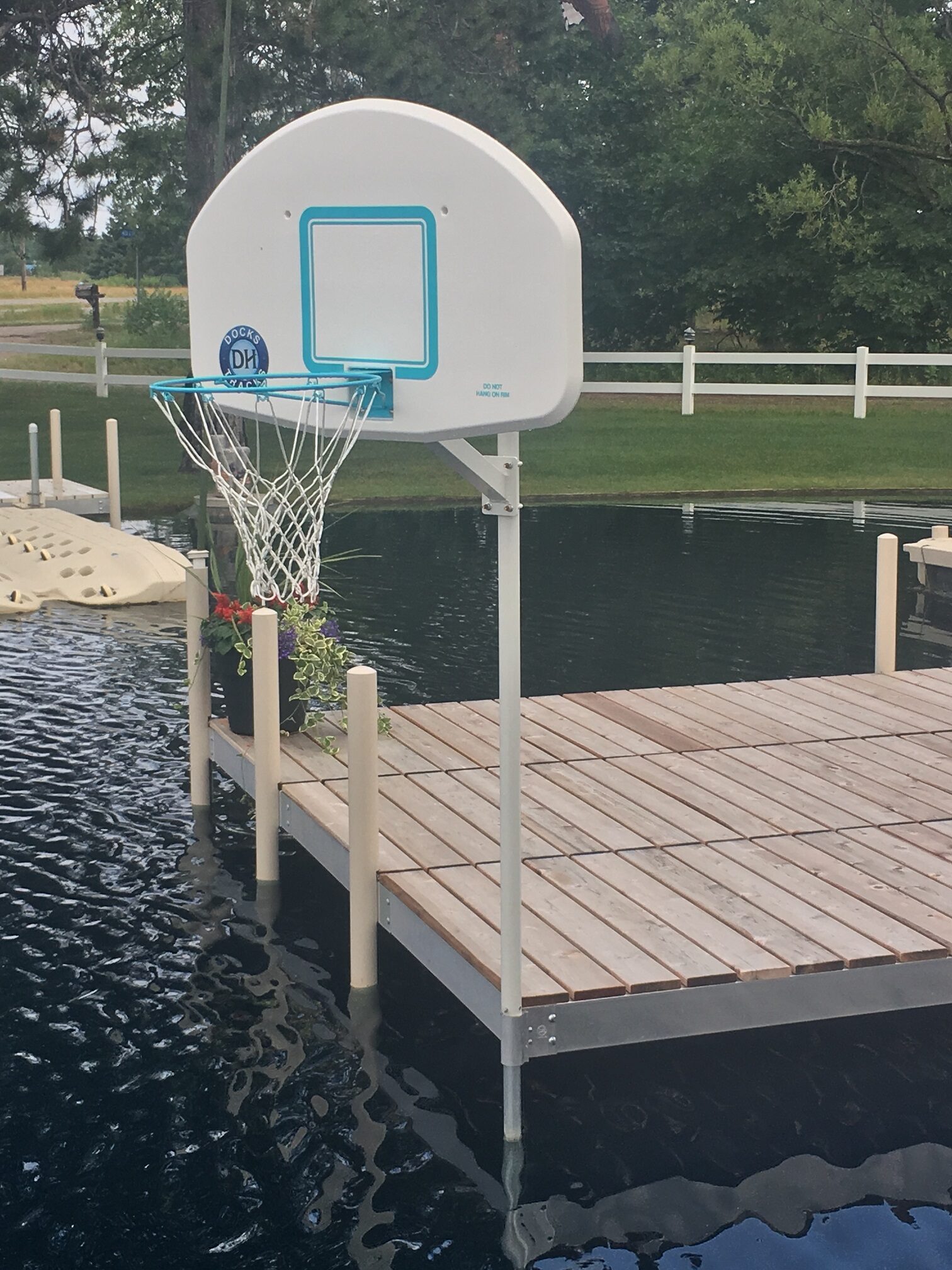 Dock Basketball Hoop System