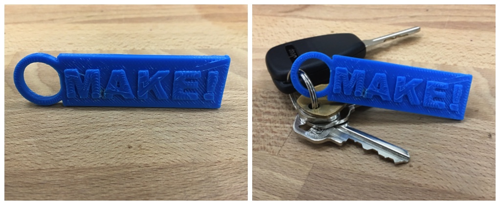 3D Printed Keychain Blueprint by Digital Harbor Foundation