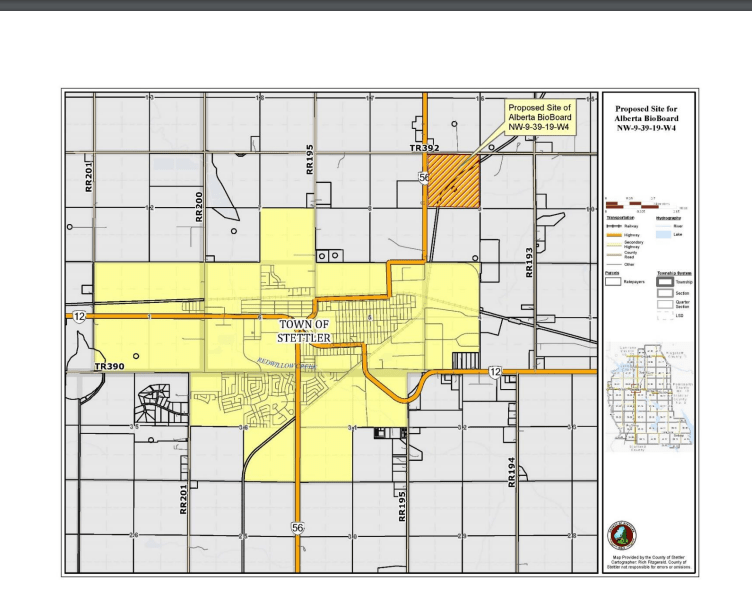 County of Stettler says multimillion dollar project application