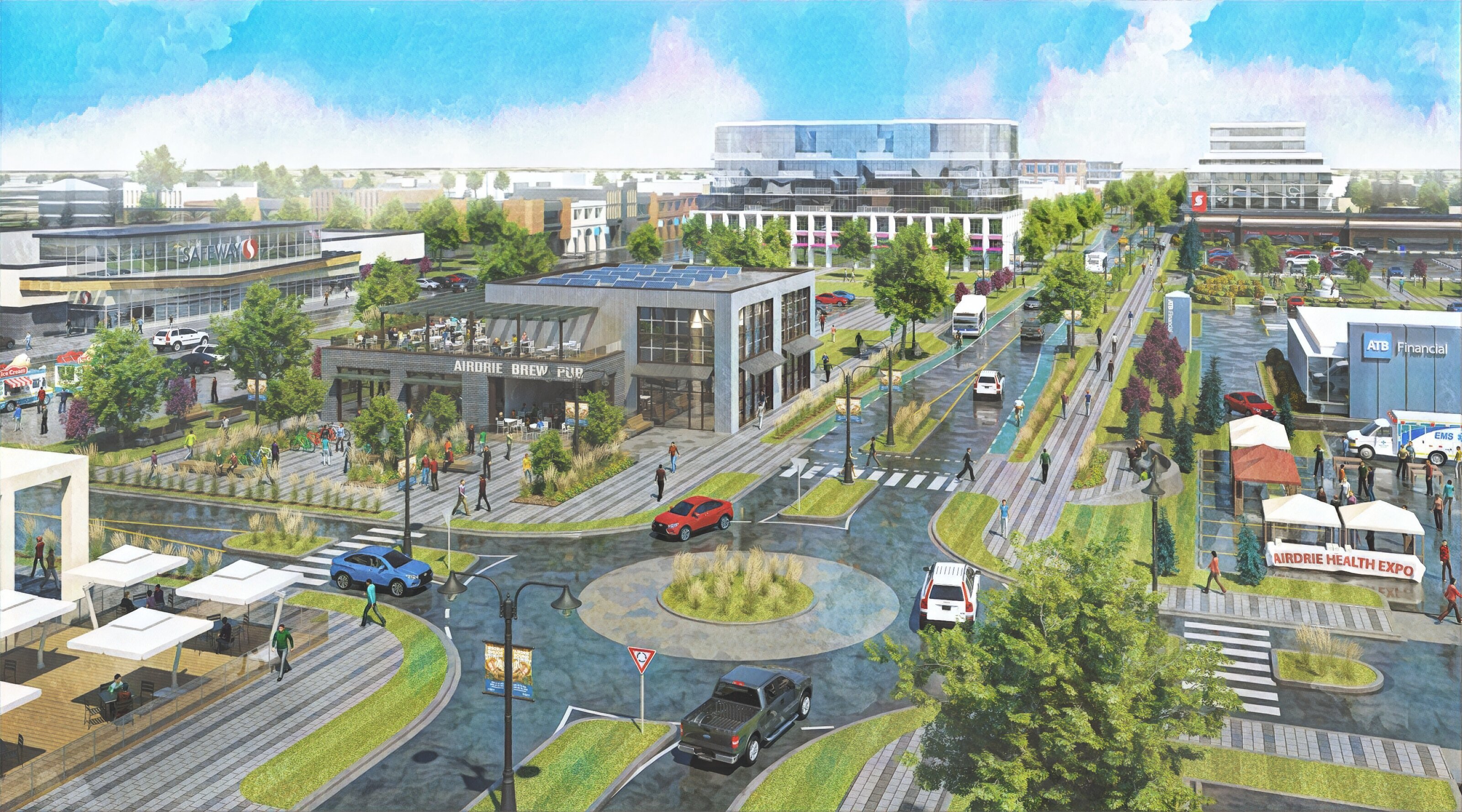 Proposed area redevelopment plan for the downtown in motion