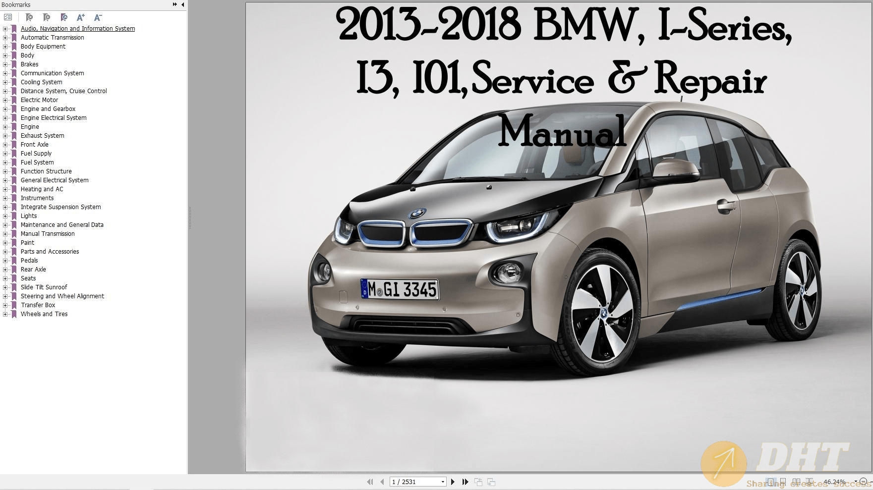 BMW I Series I01 20132017 Diagrams & Service Repair Manual