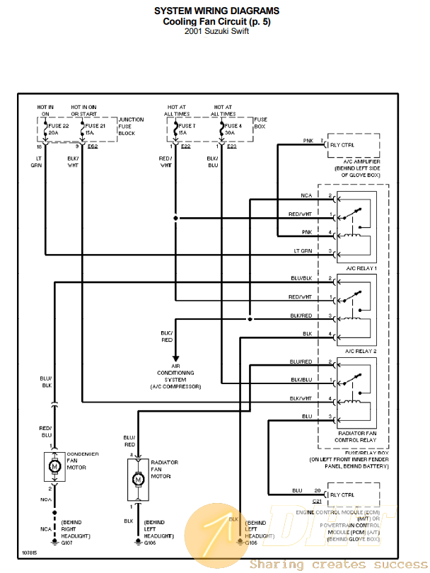 Suzuki Swift 1998-2001 Wiring Diagram | Automotive Software, Repair
