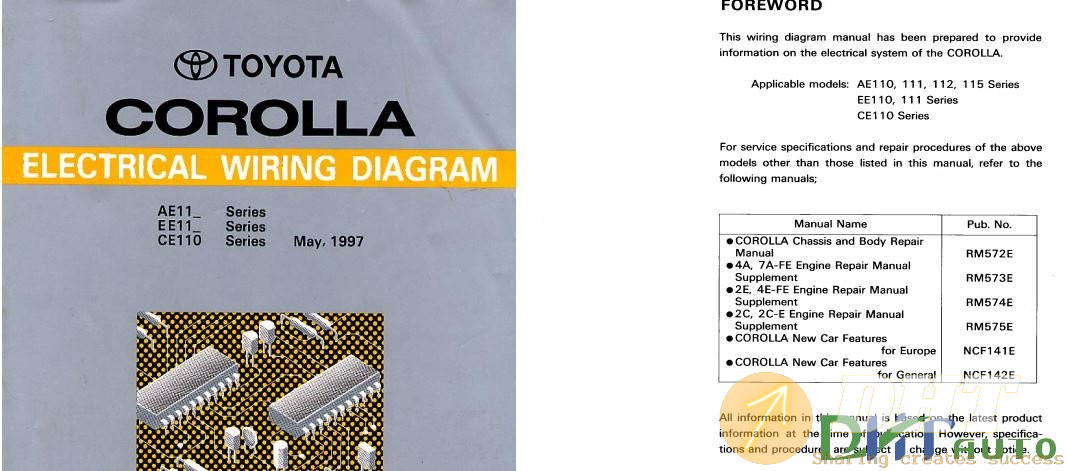 1997 Toyota Corolla Owners Manual PDF