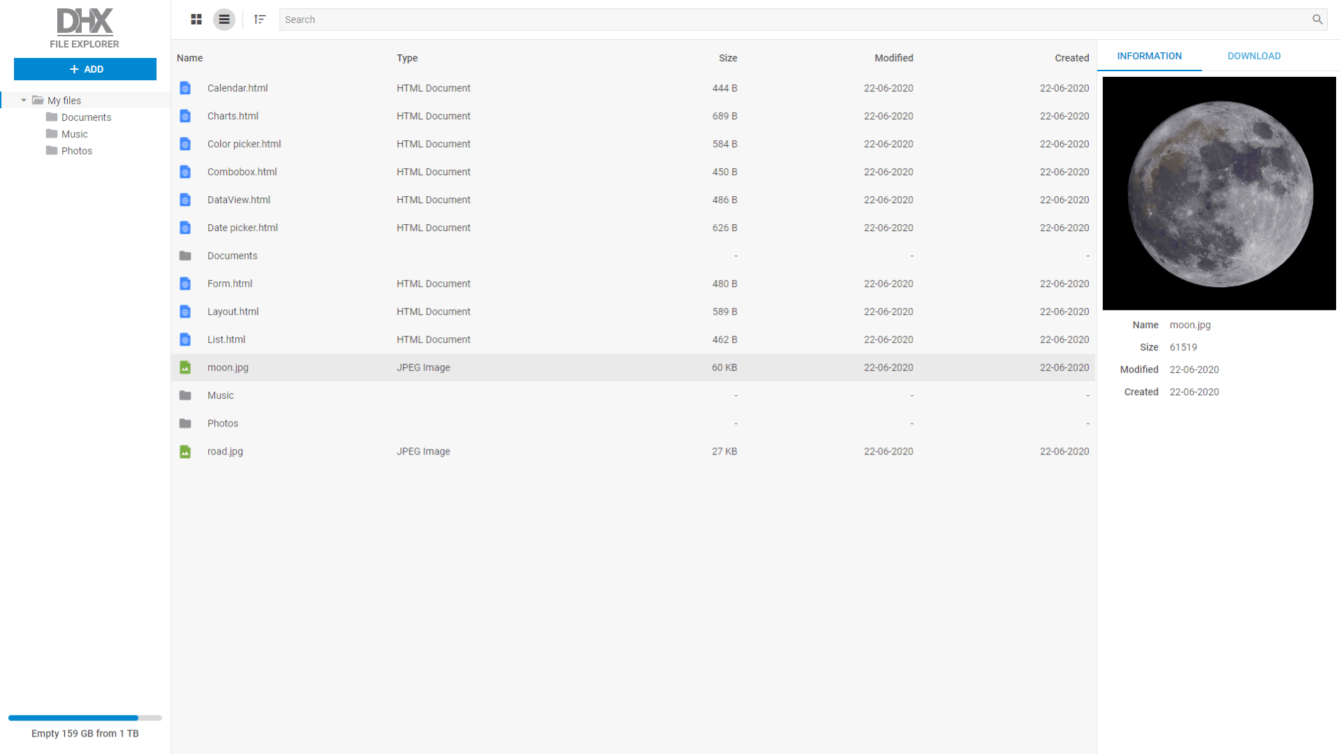 file manager javascript