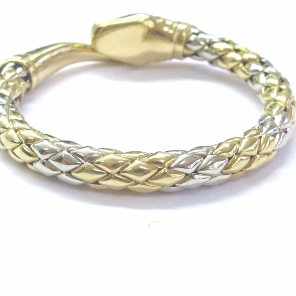 Chimento Jewelry Chimento 8kt Gem Ruby Diamond 2tone Snake Bracel