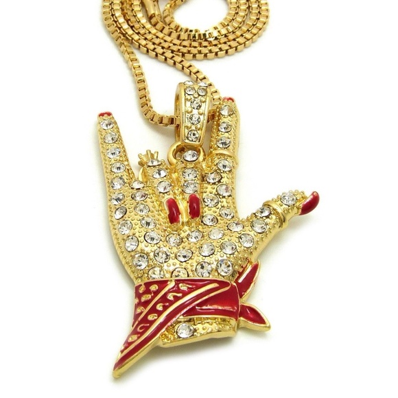 Jewelry Cardi B I Love You Hand Sign Pendant Box Chain Poshmark