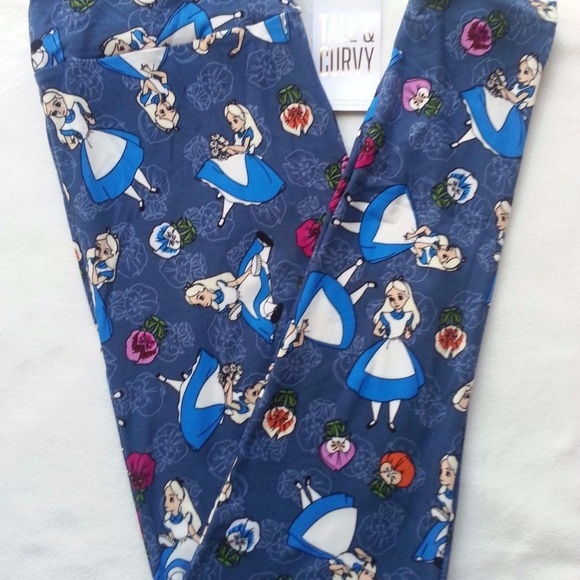 LuLaRoe Pants & Jumpsuits Newllr Alice In Wonderland Leggings Lim Ed