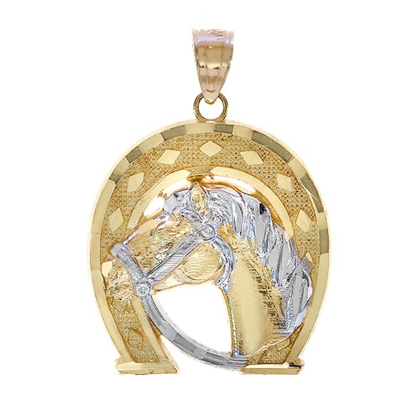 Clearance sale before refurnishing 14K Gold Horse Head & Horseshoe