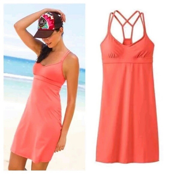 Athleta Swim Athleta Coastline Swim Dress In Coral Size Small Poshmark